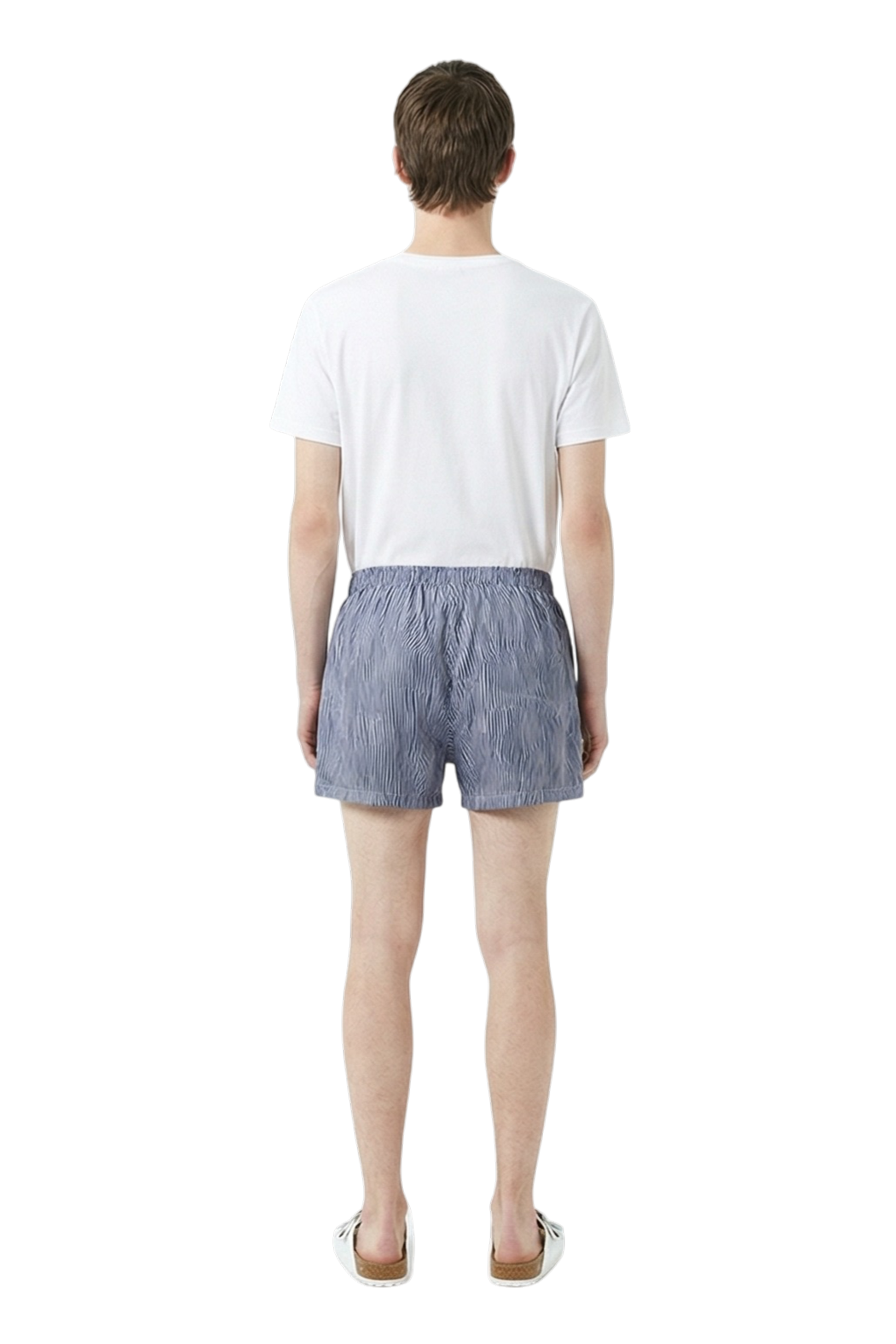 BOXER SHORT Bent Stripes Navy Lilac