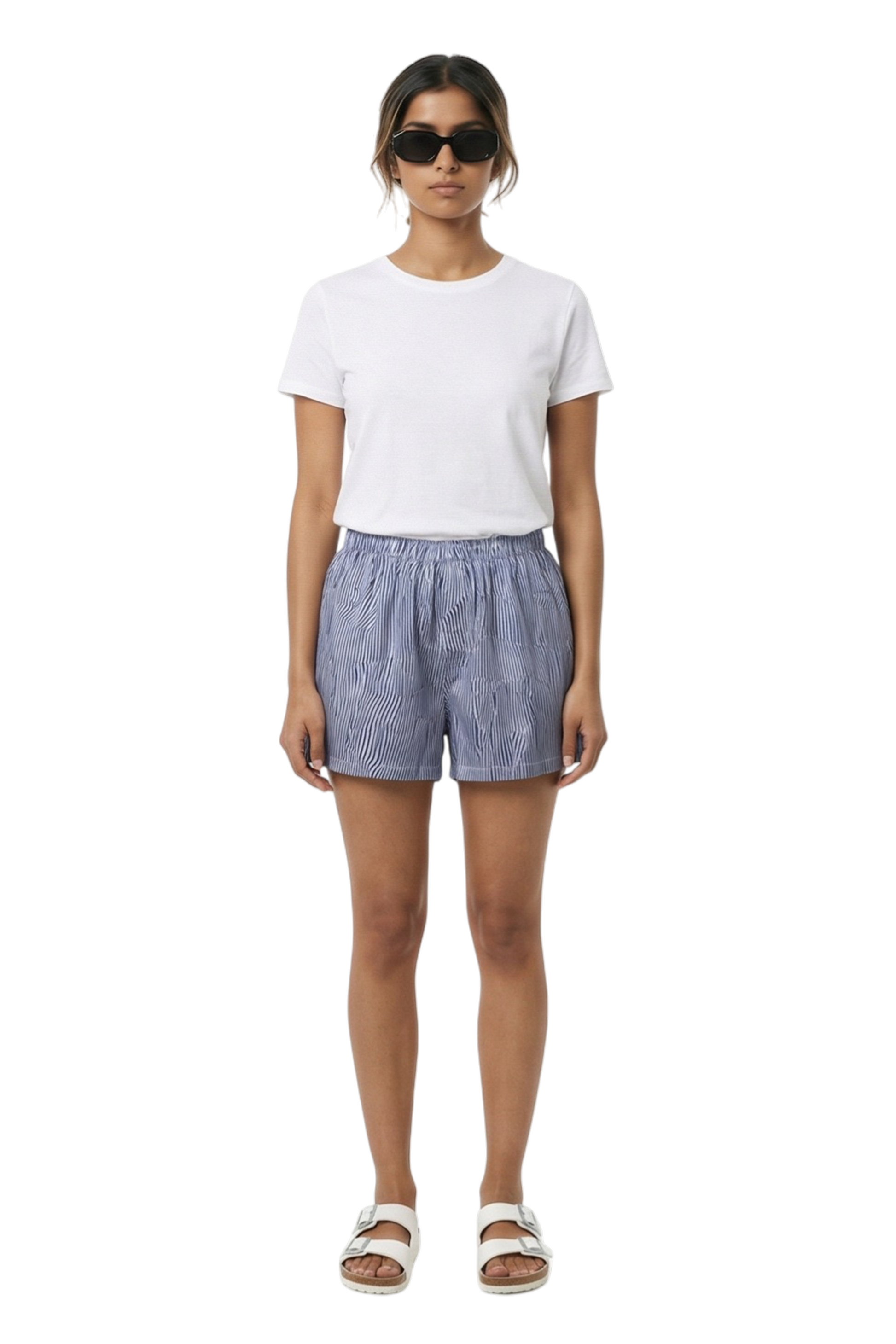 BOXER SHORT Bent Stripes Navy Lilac