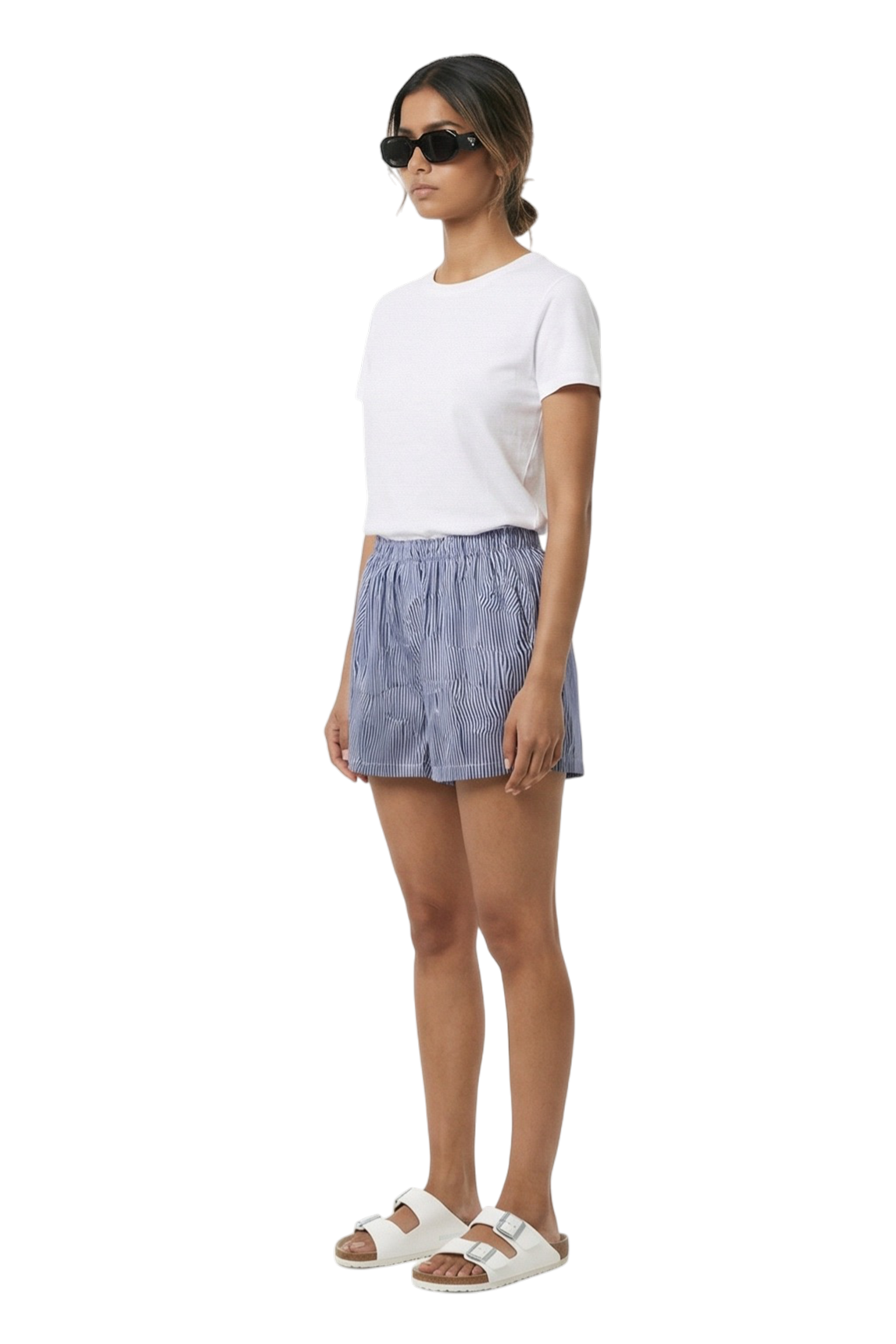 BOXER SHORT Bent Stripes Navy Lilac