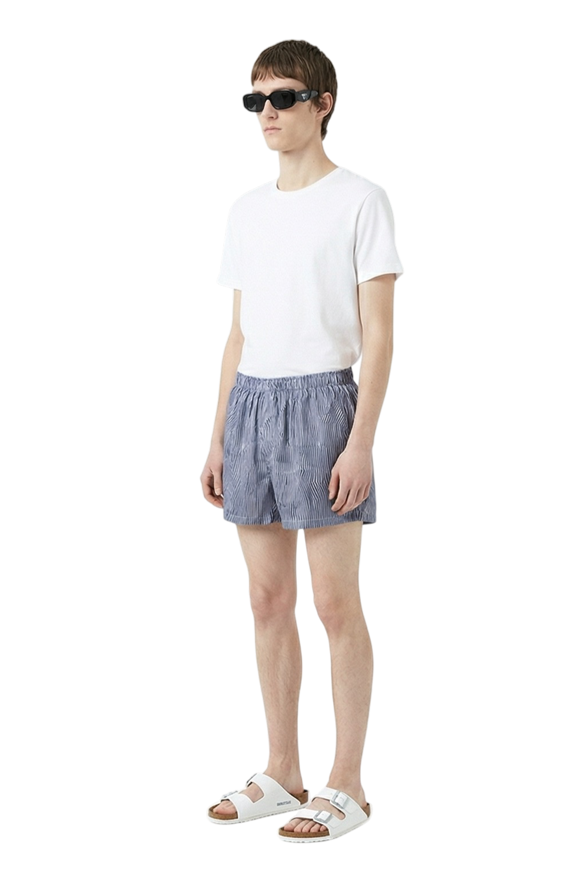 BOXER SHORT Bent Stripes Navy Lilac
