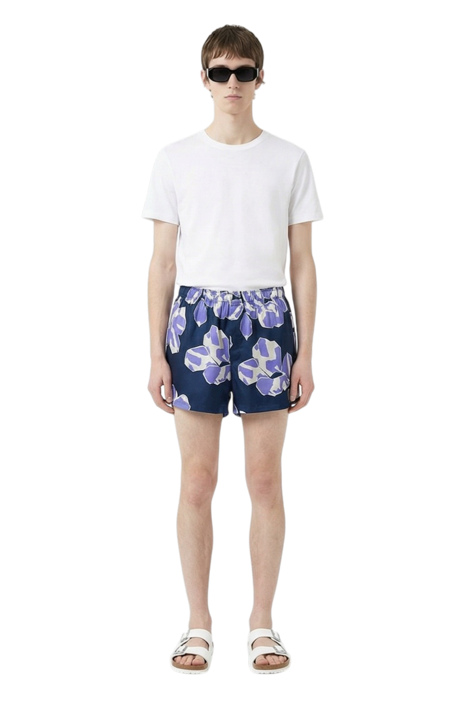 BOXER SHORT Paper Cuts Navy Lilac