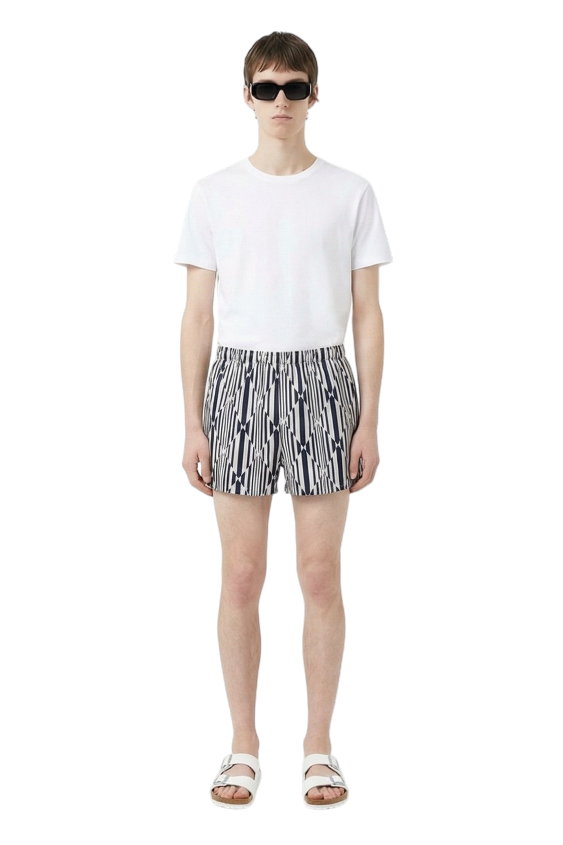 BOXER SHORT Prism Rhythm Ecru Navy