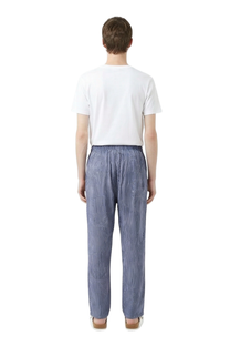 EASY PANT Bent Stripes Navy Lilac