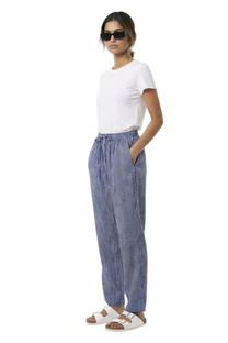 EASY PANT Bent Stripes Navy Lilac