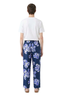 EASY PANT Paper Cuts Navy Lilac