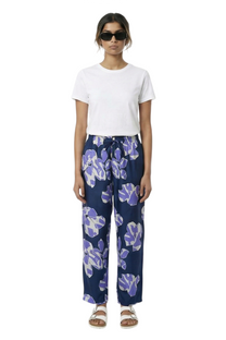 EASY PANT Paper Cuts Navy Lilac