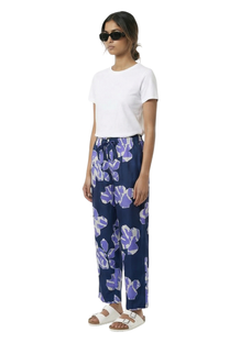 EASY PANT Paper Cuts Navy Lilac