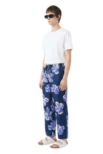 EASY PANT Paper Cuts Navy Lilac