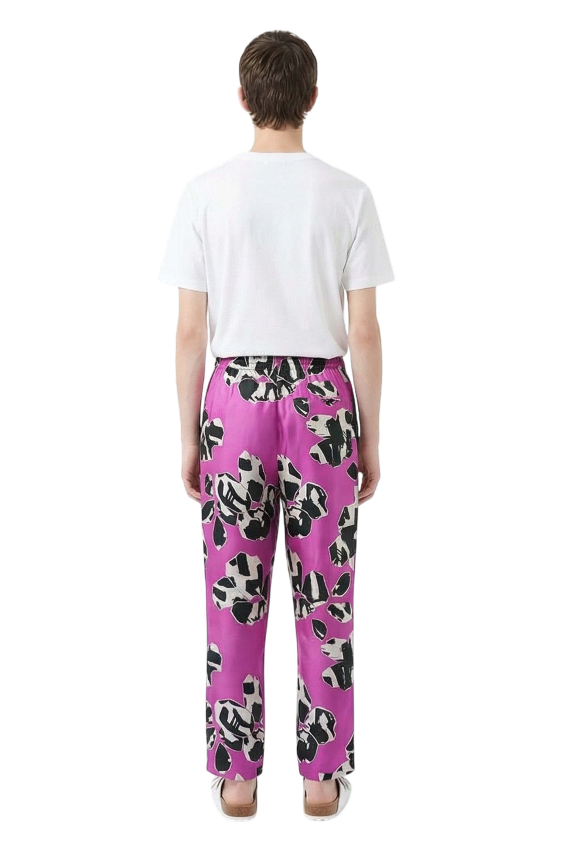 EASY PANT Paper Cuts Pink Chocolate