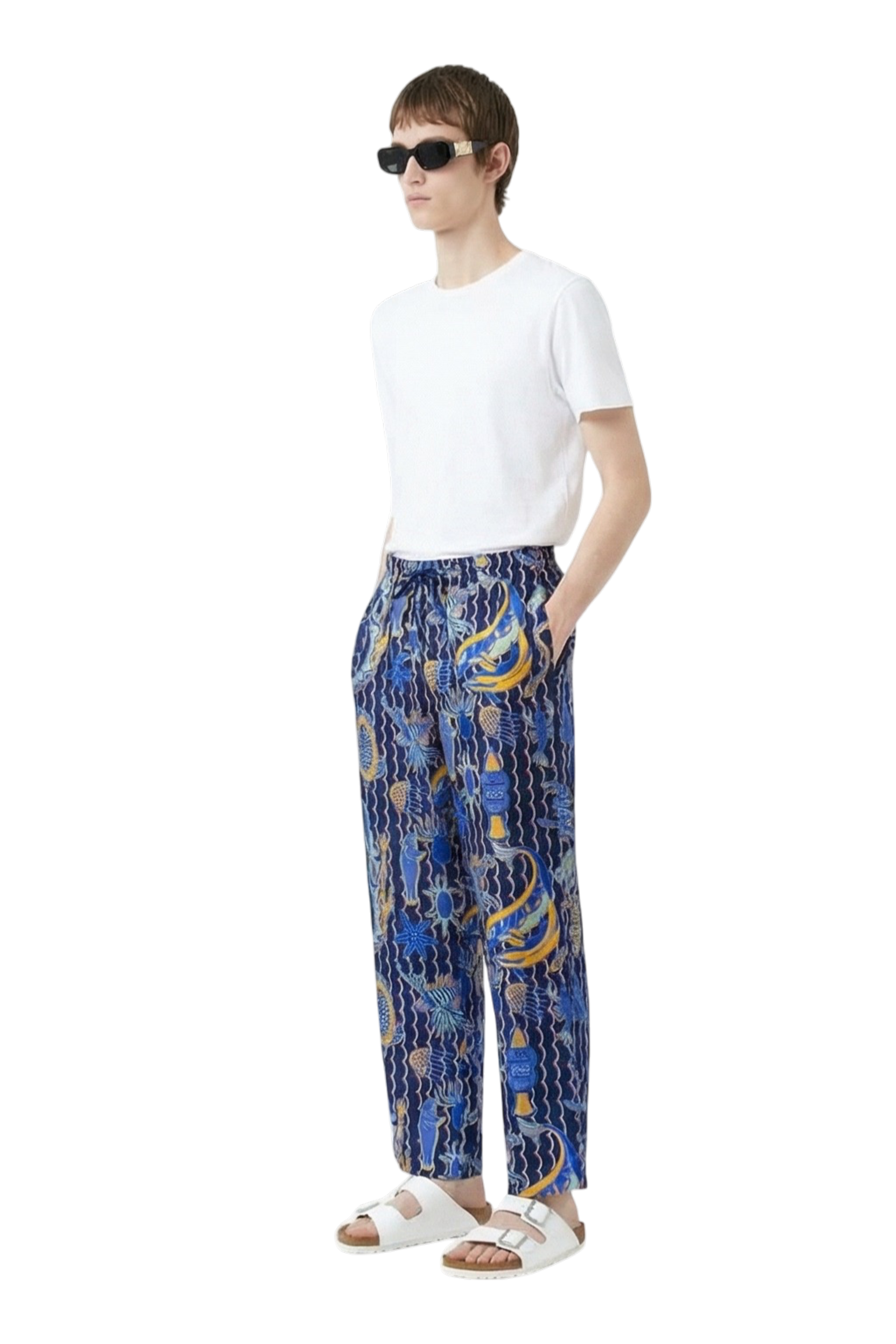 EASY PANT Underwater Friends Navy Pink