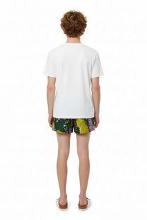 BOXER SHORT AUTUMN LEAVES GREEN PINK