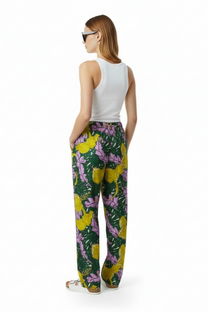 EASY PANT AUTUMN LEAVES GREEN PINK