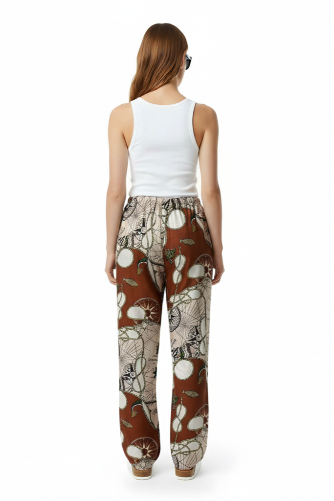 EASY PANT HAWAIITIME NAVY RED