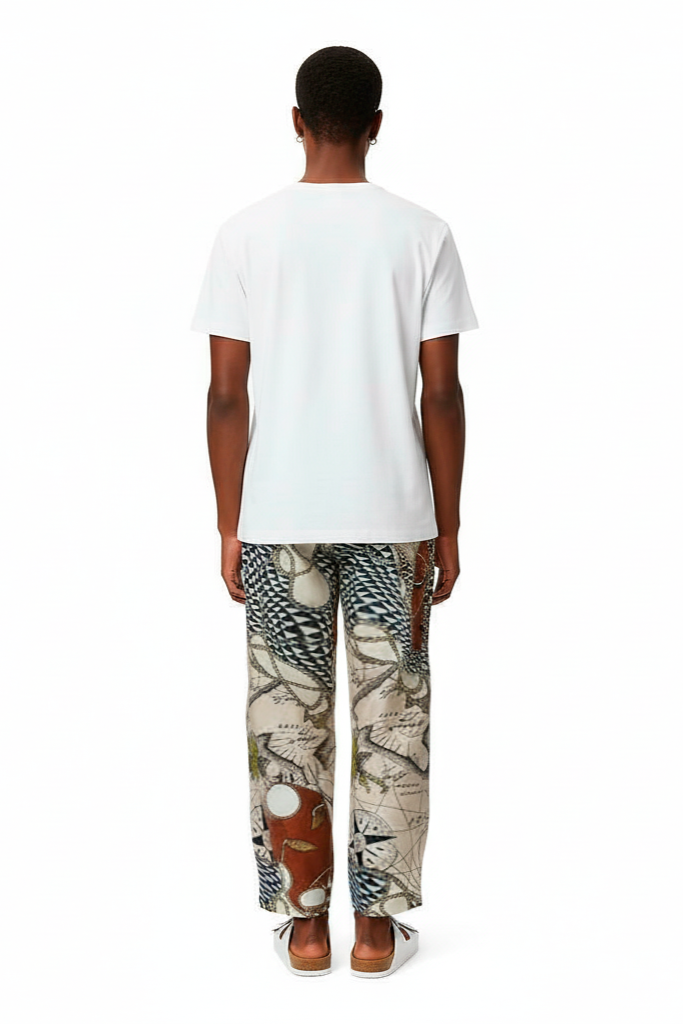 EASY PANT HAWAIITIME NAVY RED