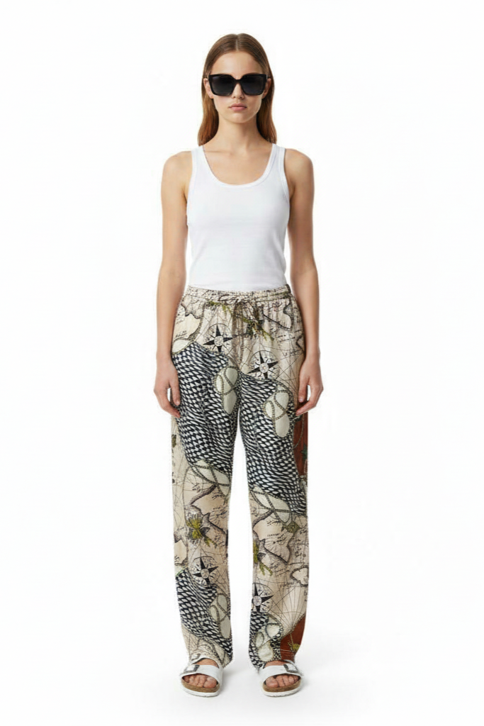 EASY PANT HAWAIITIME NAVY RED