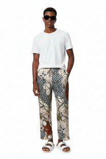 EASY PANT HAWAIITIME NAVY RED