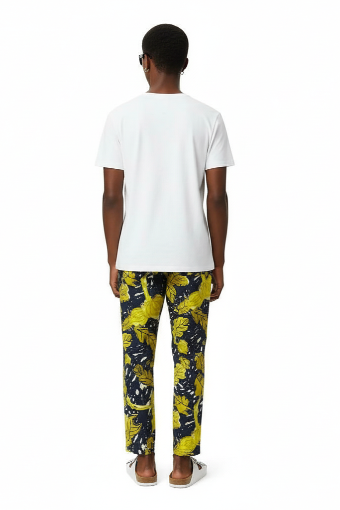 TAPERED 2 PANT AUTUMN LEAVES NAVY YELLOW