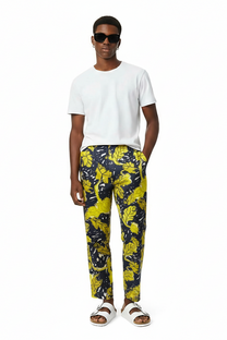 TAPERED 2 PANT AUTUMN LEAVES NAVY YELLOW
