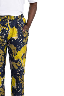 TAPERED 2 PANT AUTUMN LEAVES NAVY YELLOW