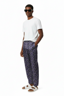 TAPERED 2 PANT PAISLEY FISH NAVY PINK