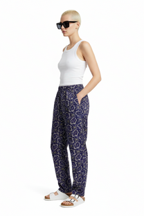 TAPERED 2 PANT PAISLEY FISH NAVY PINK