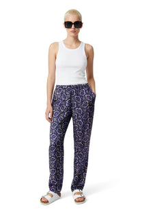 TAPERED 2 PANT PAISLEY FISH NAVY PINK