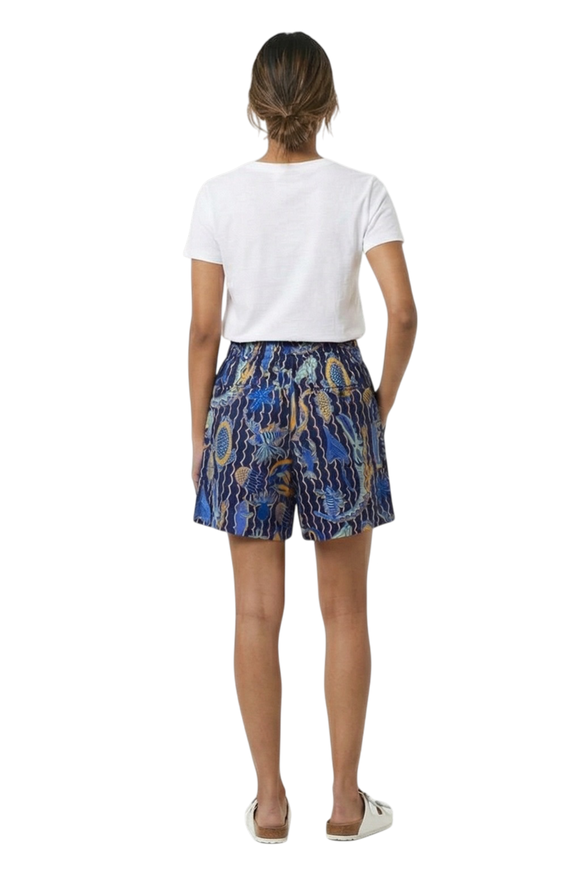 RELAXED 3 SHORT Underwater Friends Navy Pink