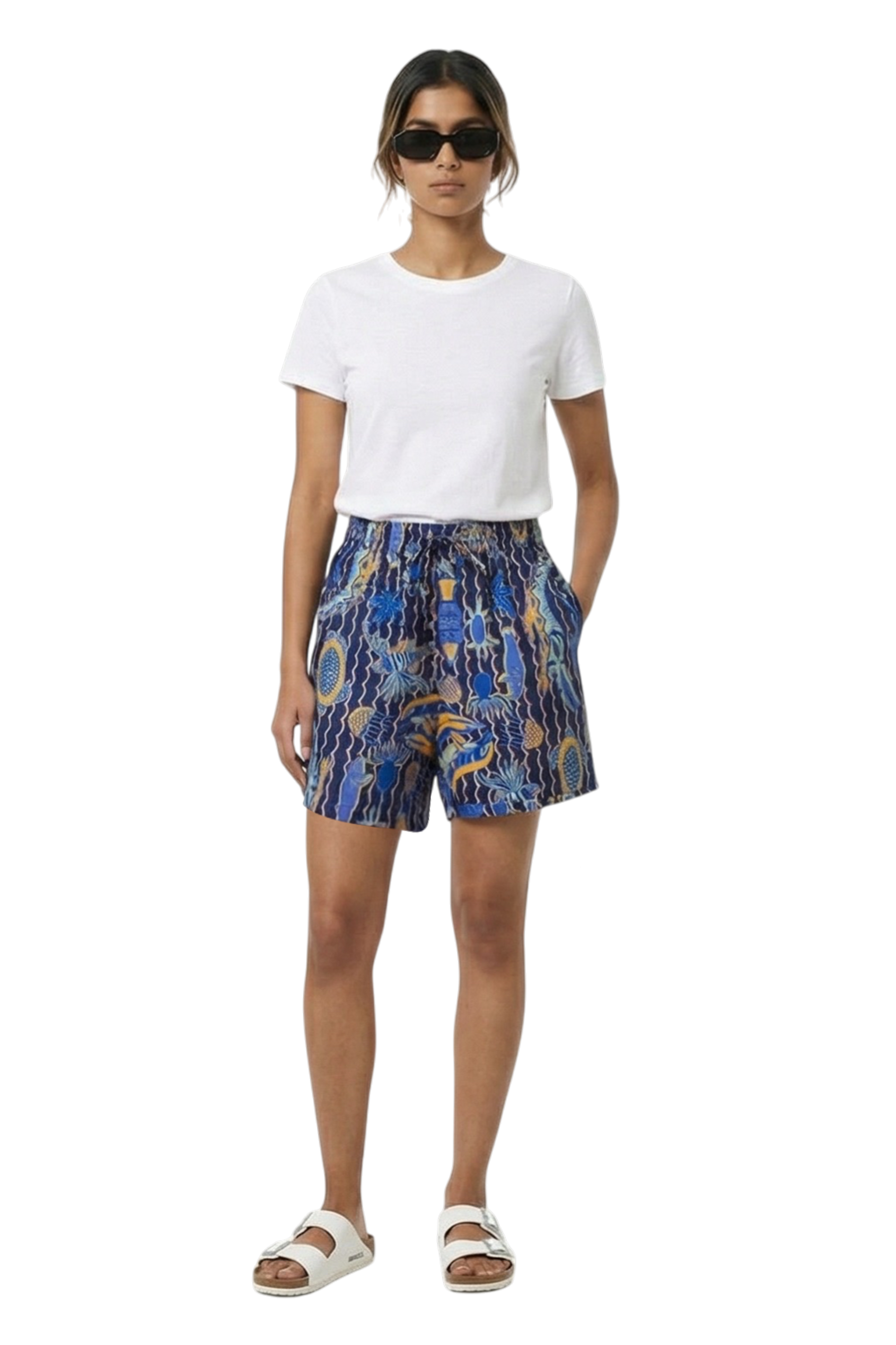 RELAXED 3 SHORT Underwater Friends Navy Pink