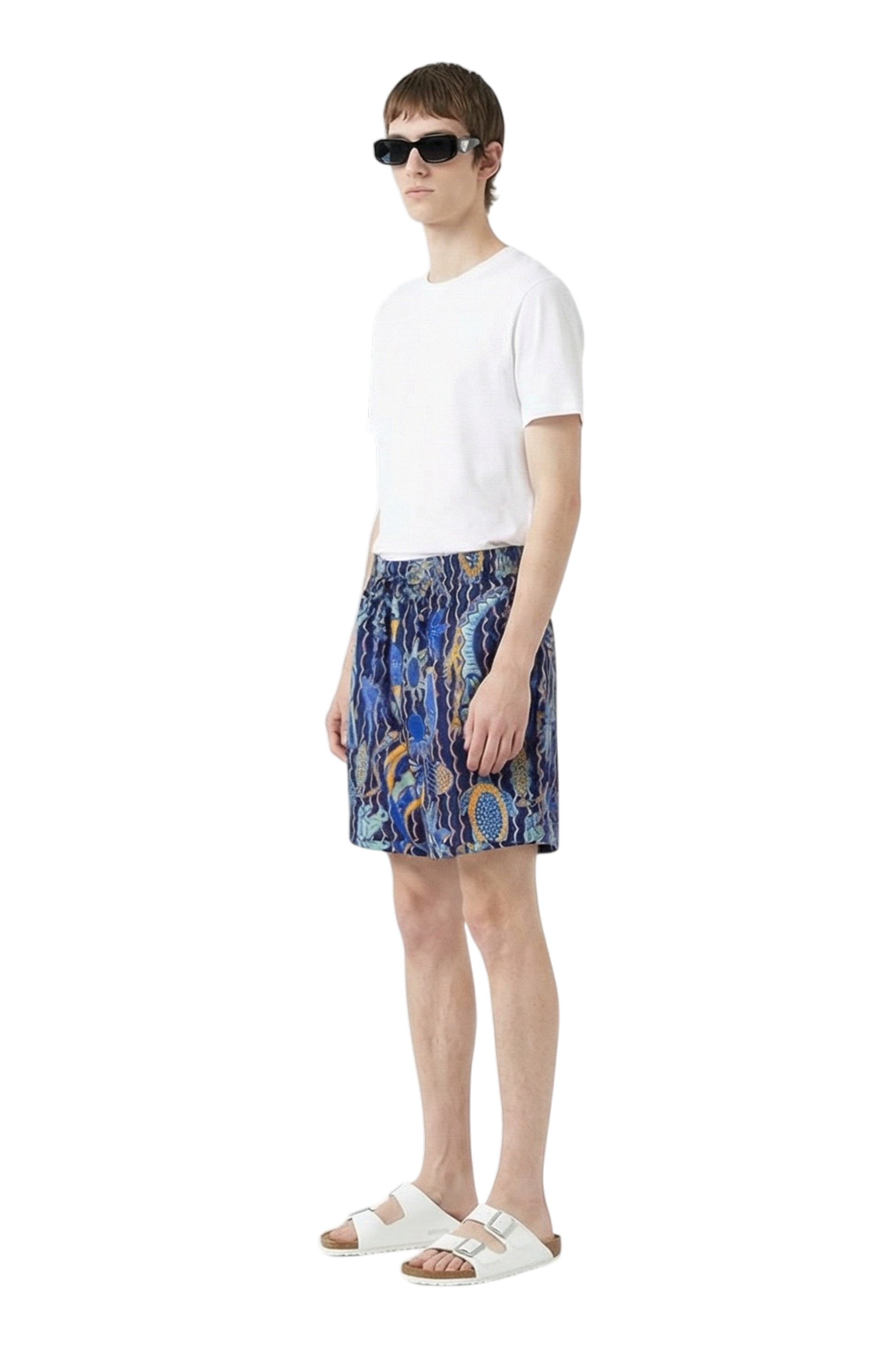 RELAXED 3 SHORT Underwater Friends Navy Pink