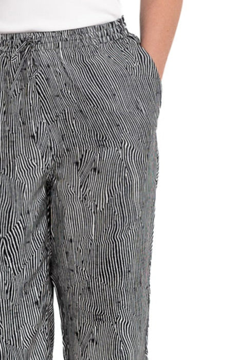 EASY PANT Bent Stripe Black - BANANATIME