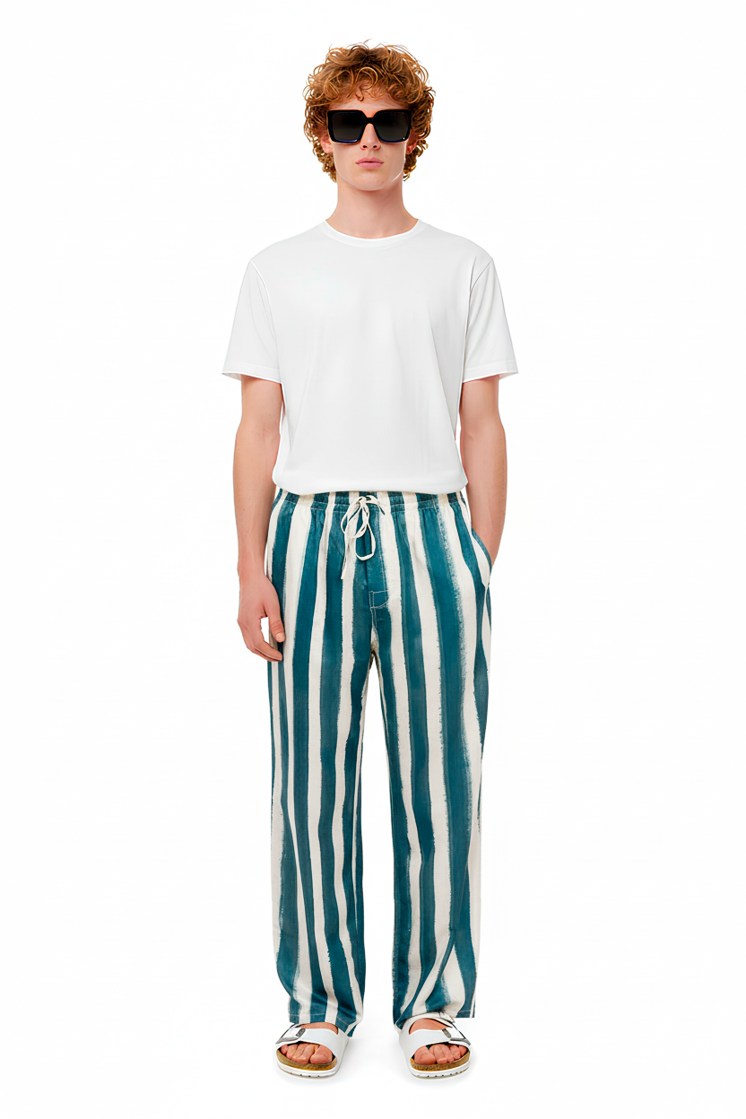 RELAX 2 PANT Electric Waves Blue - BANANATIME