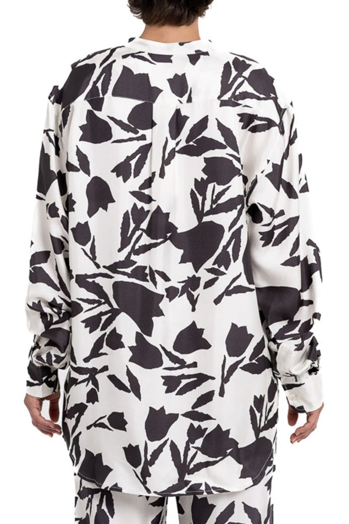 SLIM GRANDAD 2 SHIRT Tulip Time Black JAPAN - BANANATIME