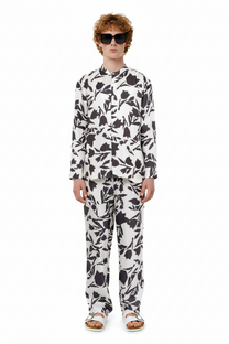 SLIM GRANDAD 2 SHIRT Tulip Time Black