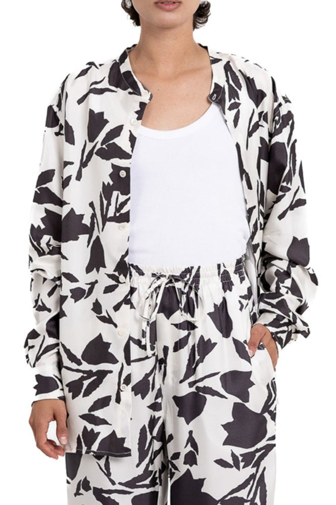 SLIM GRANDAD 2 SHIRT Tulip Time Black JAPAN - BANANATIME