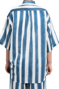 SURF SHIRT Electric Waves Blue - BANANATIME