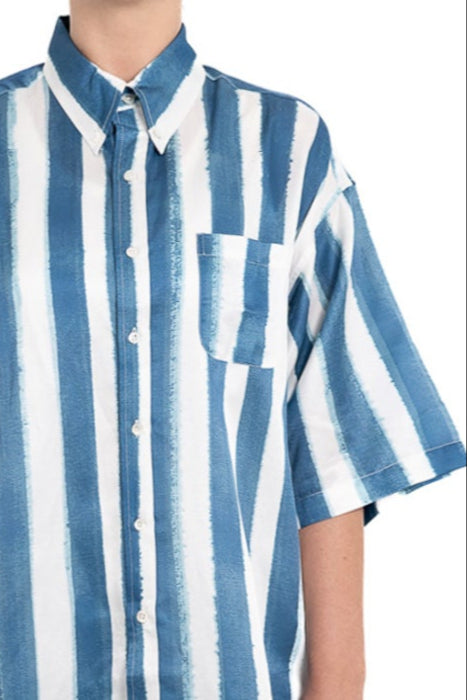 SURF SHIRT Electric Waves Blue - BANANATIME