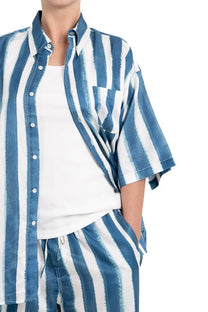 SURF SHIRT Electric Waves Blue - BANANATIME
