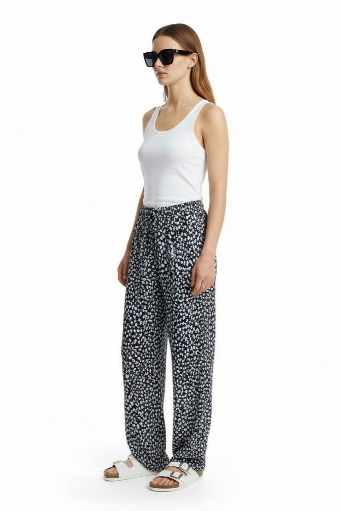 EASY PANT Cheetah Dots Navy