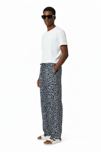 EASY PANT Cheetah Dots Navy