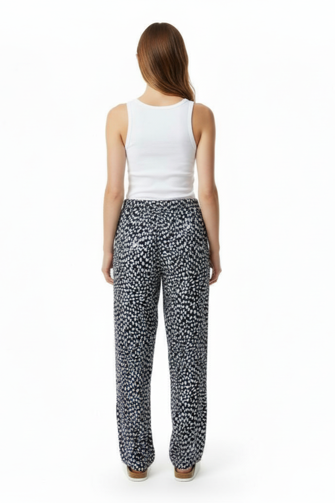 EASY PANT Cheetah Dots Navy