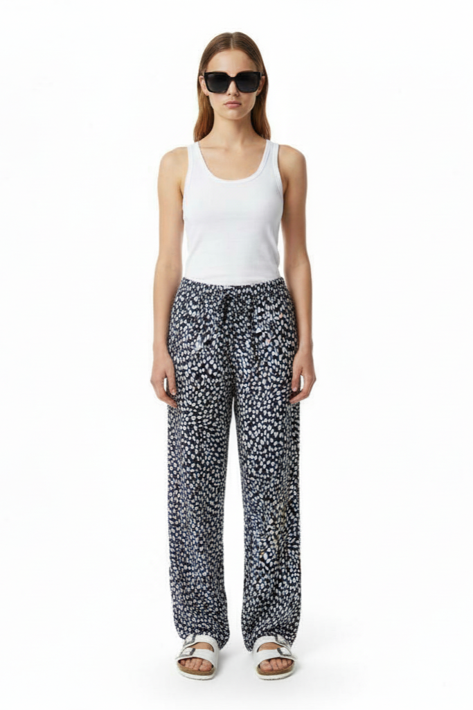 EASY PANT Cheetah Dots Navy