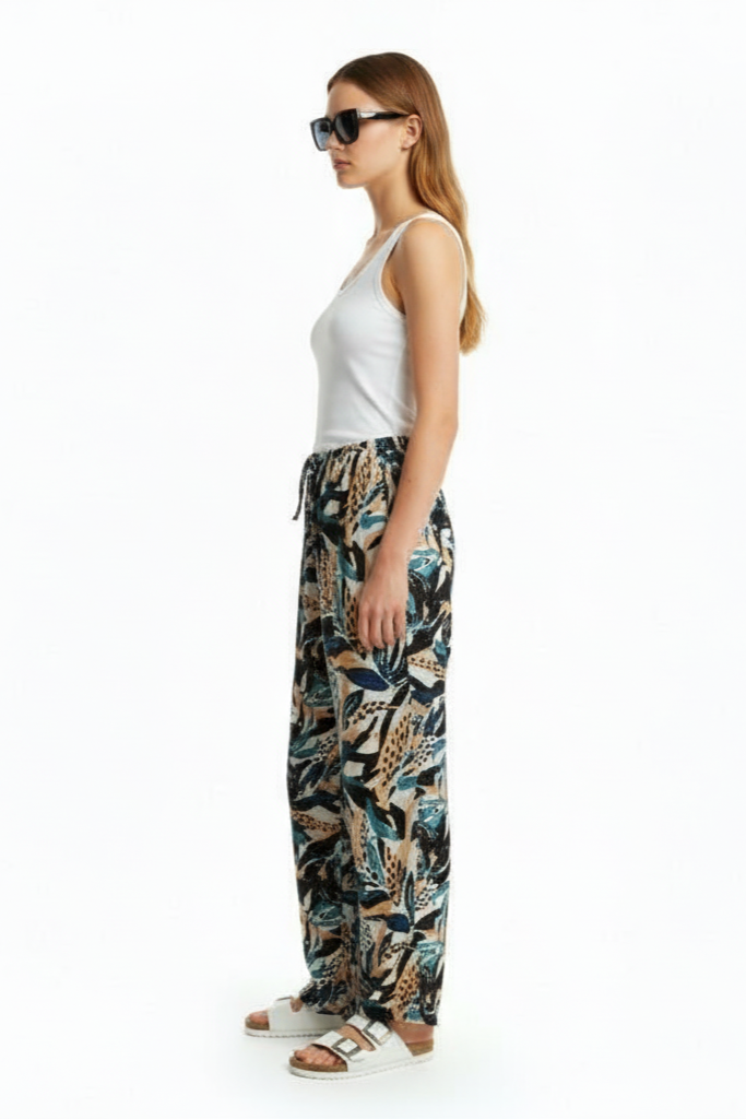 EASY PANT Seaweed Ecrublue