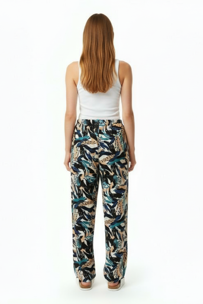EASY PANT Seaweed Ecrublue
