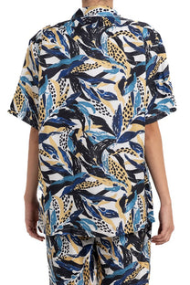 HAWAIIAN 2 SHIRT Seaweed Ecrublue