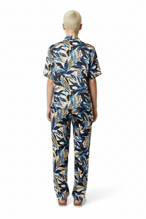 HAWAIIAN 2 SHIRT Seaweed Ecrublue