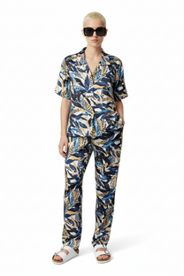 HAWAIIAN 2 SHIRT Seaweed Ecrublue