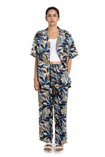 HAWAIIAN 2 SHIRT Seaweed Ecrublue