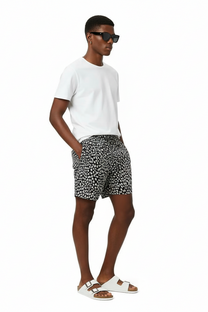 RELAXED 3 SHORT Cheetah Dots Navy