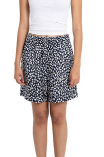RELAXED 3 SHORT Cheetah Dots Navy