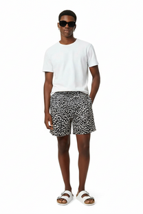 RELAXED 3 SHORT Cheetah Dots Navy